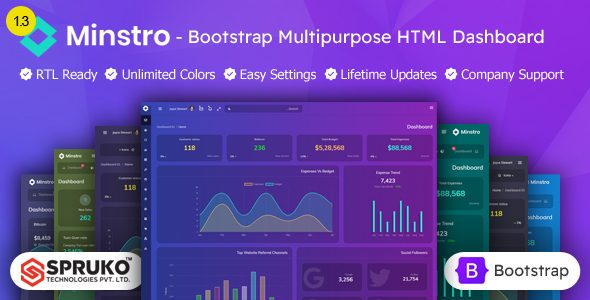 Minstro - Bootstrap Admin & Dashboard HTML Template