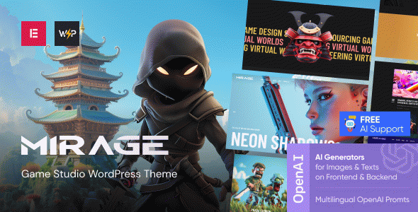 Mirage - Video Game Development Studio WordPress Theme