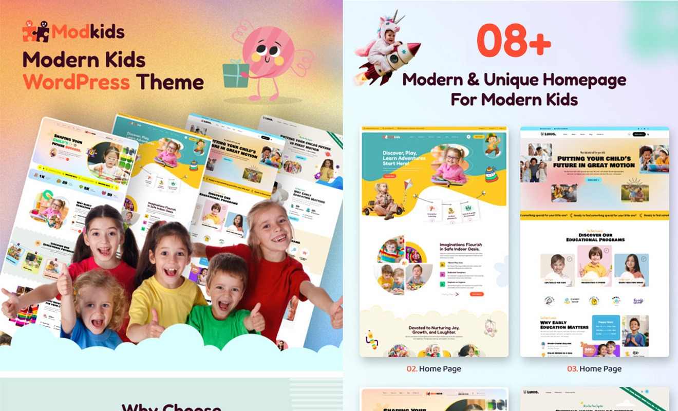 Modkids Modern Kids WordPress Theme