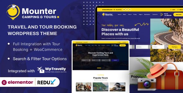 Mounter - Camping, Travel & Tour Booking WordPress Theme
