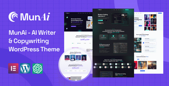 MunAi - AI Writer & Copywriting WordPress Theme