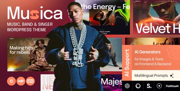 Muzica - Music, Band & Singer WordPress Theme
