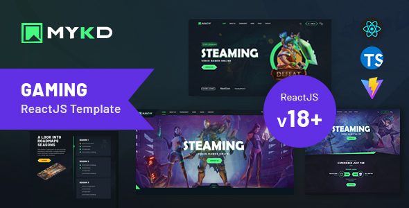 MYKD - eSports and Gaming NFT ReactJS Template