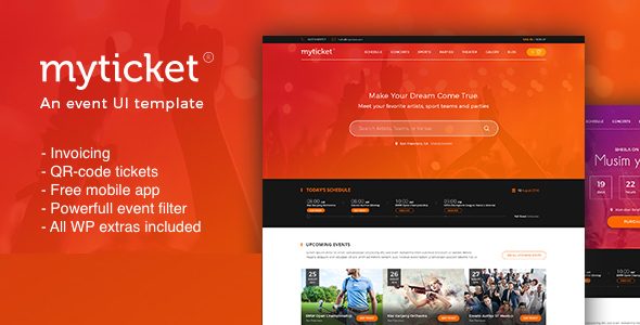MyTicket - Ticket/Event Management System WordPress Theme