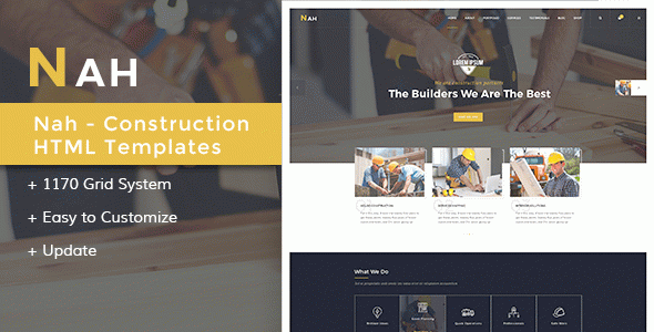 Nah Multipurpose Construction responsive HTML5 Template