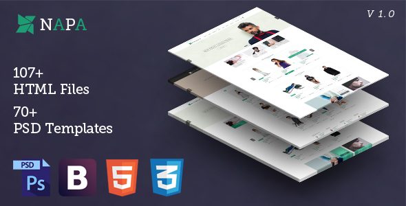 NAPA E-commerce HTML Template with 100+ Pages