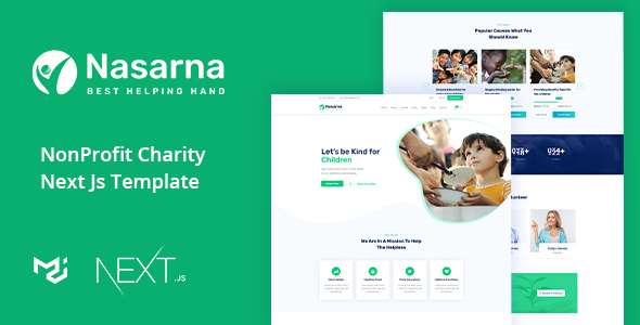 Nasarna - Charity Nonprofit Next Js Template