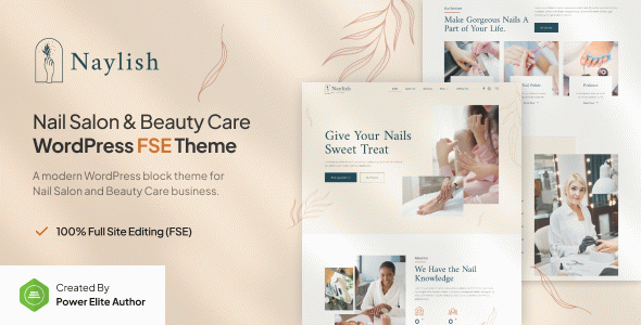 Naylish – Nail Salon & Beauty Care Gutenverse FSE WordPress Block Theme