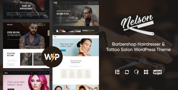 Nelson - Barbershop, Hairdresser & Tattoo Salon WordPress Theme