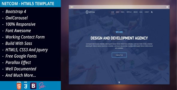 NetCom - Creative Agency, Corporate Business, Multipurpose HTML5 Template