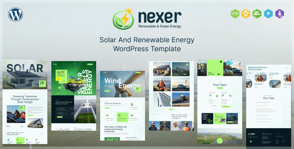 Nexer – Solar And Renewable Energy WordPress Theme