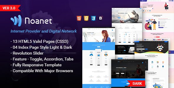 Noanet | Digital Network and Internet Provider HTML Template