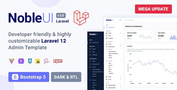 NobleUI - Laravel Admin Dashboard Template