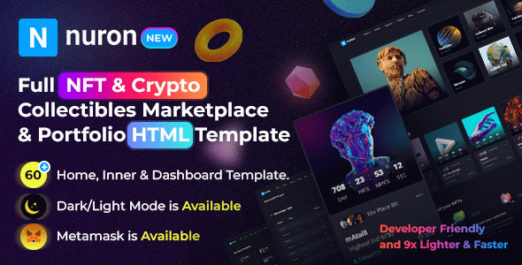 Nuron - NFT Marketplace HTML Template