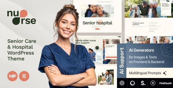 Nurse - Senior Care & Hospital Clinic WordPress Theme