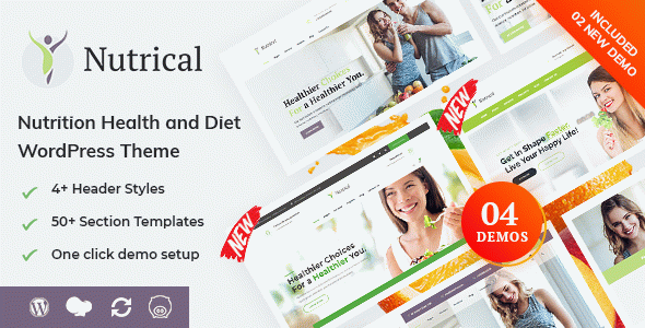 Nutrical - Health and Diet WordPress Theme