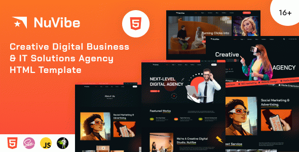NuVibe - Creative Digital Business & IT Solutions Agency HTML Template
