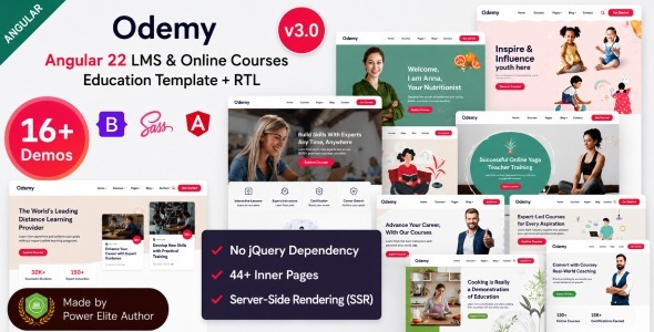Odemy - Angular 22 Online Courses & Education Template