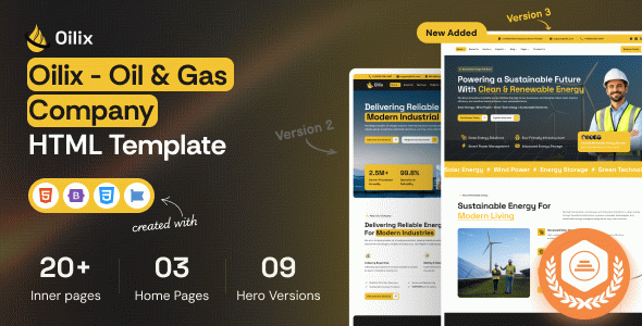 Oilix - Oil & Gas Company HTML Template