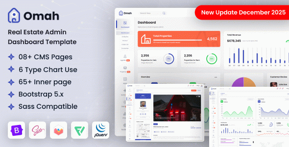 Omah - Bootstrap Real Estate Admin Dashboard Template