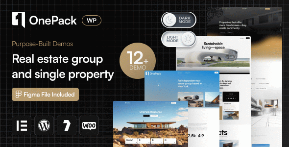 OnePack - Real Estate & Property Construction WordPress Theme