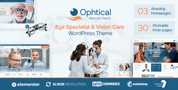 Ophtical - Eye Specialist & Vision Care WordPress Theme