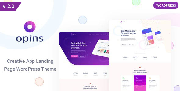 Opins - App Landing WordPress Theme