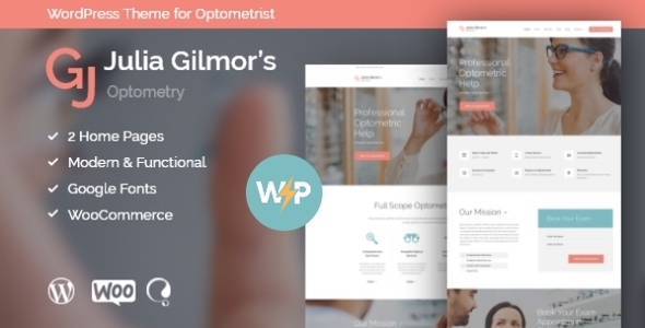 Optometry - Optician, Glasses & Eye Contacts WordPress Theme