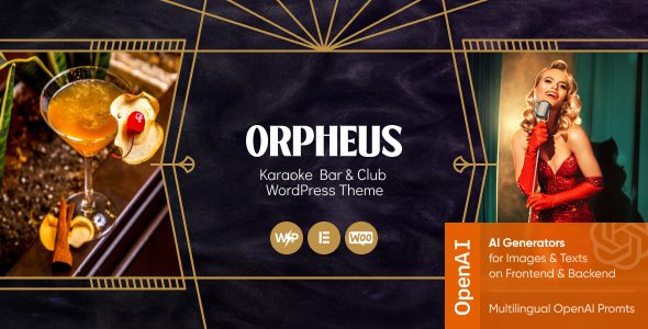 Orpheus - Karaoke Bar & Club WordPress Theme + Events & Store