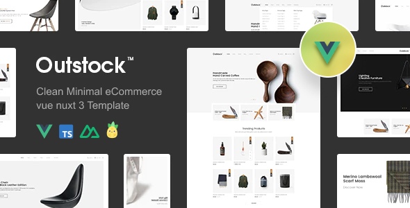 Outstock - Clean, Minimal eCommerce Vue Nuxt 4 Template