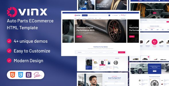 Ovinx - Auto Parts eCommerce HTML Template