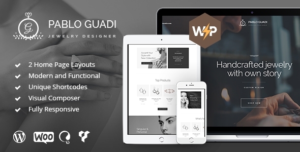 Pablo Guadi - Jewelry Shop, Bijouterie & Gems WordPress Theme