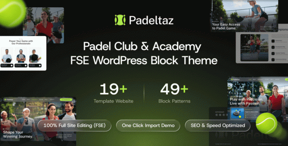 Padeltaz ??? Padel Club and Sports Academy FSE WordPress Block Theme
