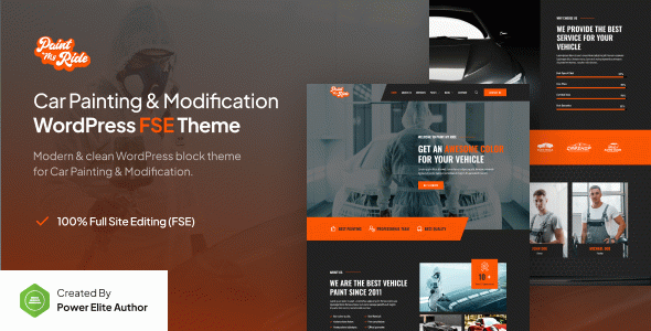 PaintMyRide – Car Painting & Modification Gutenverse FSE WordPress Block Theme