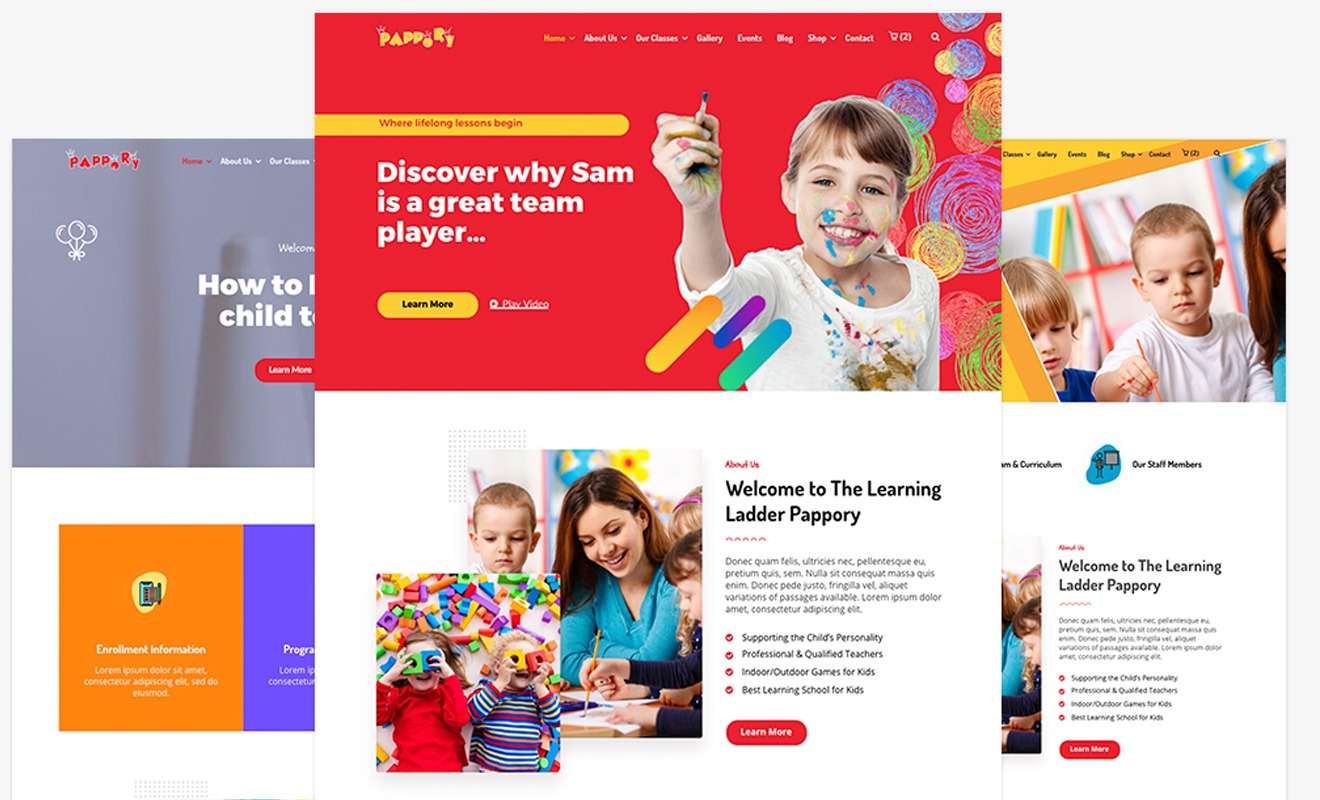 Pappory Children Kindergarten WordPress Theme