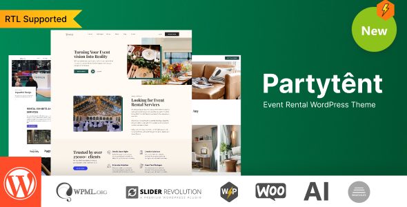 Partytent - Event Rental WordPress Theme