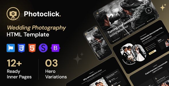 Photoclick - Wedding Photography HTML Template