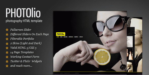Photolio - Portfolio Template for Photographers