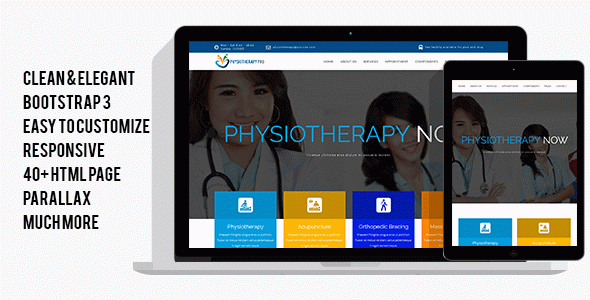 PhysiotherapyPro - Physiotherapy, Physiotherapist, Physiotherapy Clinic HTML Template
