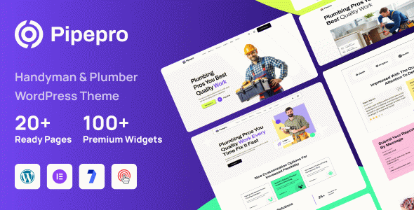 Pipepro - Handyman & Plumber WordPress Theme