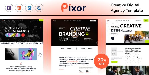 Pixor | Creative Digital Agency Template