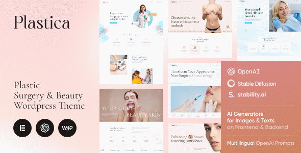 Plastica - Plastic Surgery & Cosmetic Procedures WordPress Theme