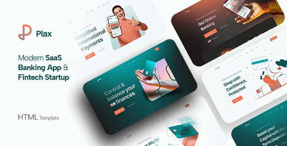Plax - Finance & Fintech Startup Template