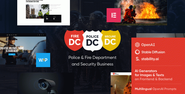 Police Department - Fire & Security WordPress Theme