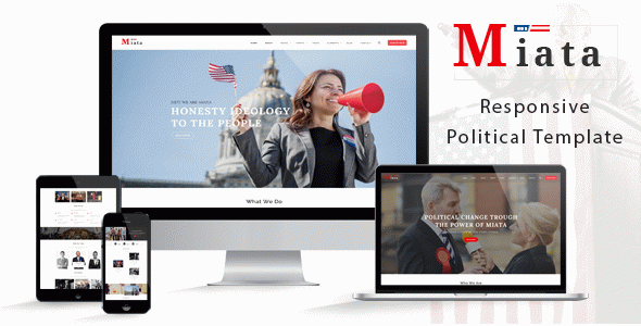 Political Party Website Template - Miata