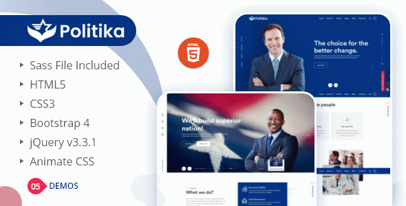 Politika - Political & Election Campaign HTML Template