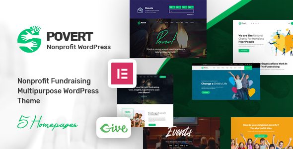 Povert - NonProfit Fundraising Charity WordPress Theme