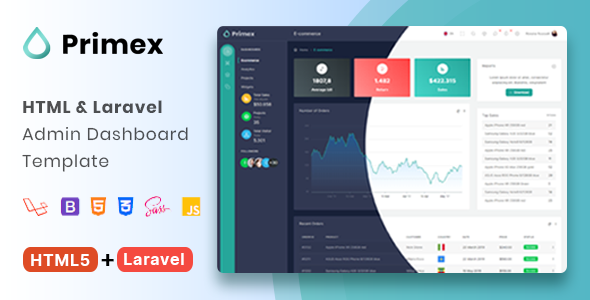Primex - HTML + Laravel Admin Dashboard Template