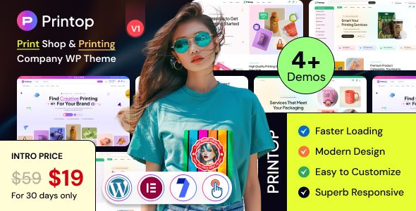 Printop - Print Shop & Printing Company WordPress Theme