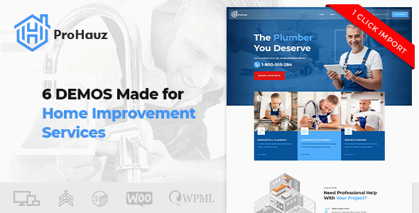ProHauz – Handyman & Plumber WordPress Theme